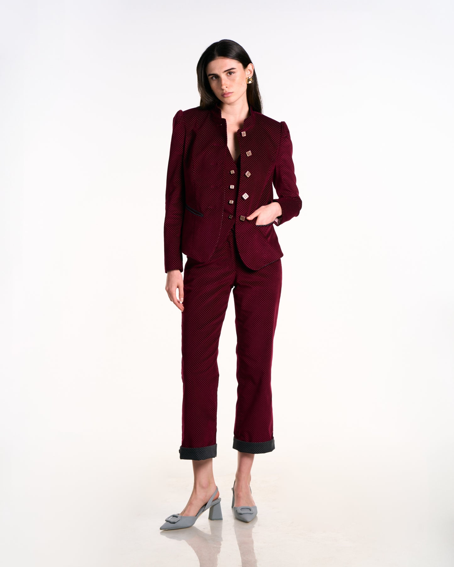 MULLED WINE VELVET SUIT PIECES